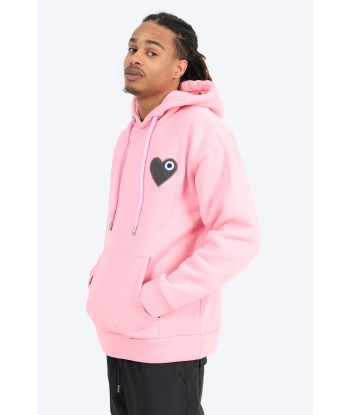 SWEAT À CAPUCHE ROSE AVEC DÉTAIL CŒUR GRIS Comparez plus de prix