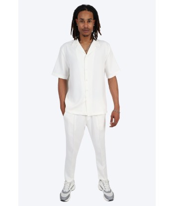 CHEMISE MANCHE COURTE ET PANTALON ASSORTI - BLANC 2 - 3 jours ouvrés.