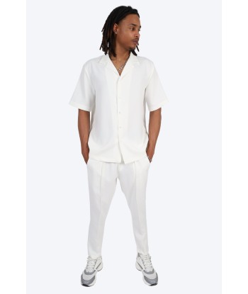 CHEMISE MANCHE COURTE ET PANTALON ASSORTI - BLANC 2 - 3 jours ouvrés.