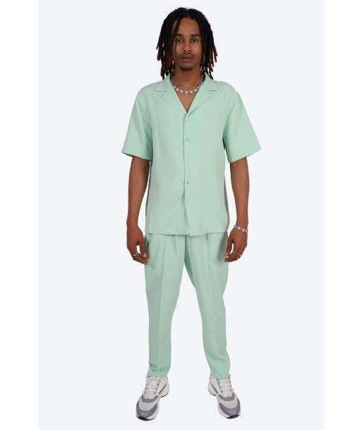 CHEMISE MANCHE COURTE ET PANTALON ASSORTI - VERT france