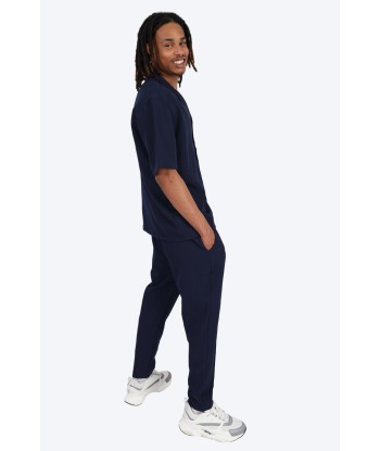 CHEMISE MANCHE COURTE ET PANTALON ASSORTI - BLEU MARINE votre