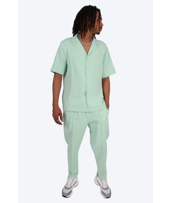 CHEMISE MANCHE COURTE ET PANTALON ASSORTI - VERT france