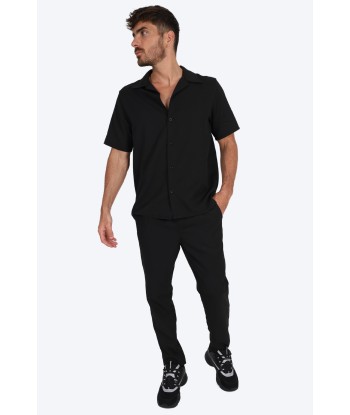 CHEMISE MANCHE COURTE ET PANTALON ASSORTI - NOIR ouvre sa boutique