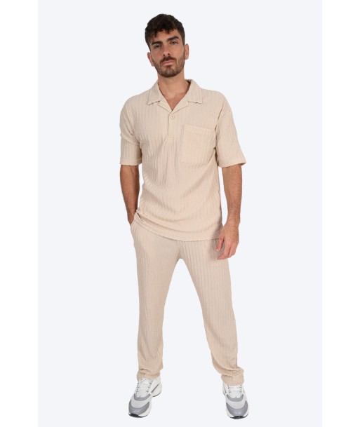 ENSEMBLE ESTIVAL CHEMISE À POCHE - BEIGE de France