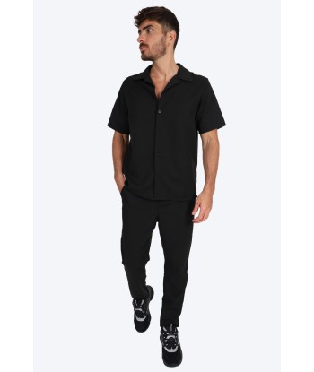 CHEMISE MANCHE COURTE ET PANTALON ASSORTI - NOIR ouvre sa boutique