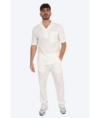 ENSEMBLE ESTIVAL CHEMISE À POCHE - BLANC destockage