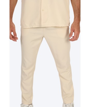 CHEMISE MANCHE COURTE ET PANTALON ASSORTI - BLANC CASSÉ soldes