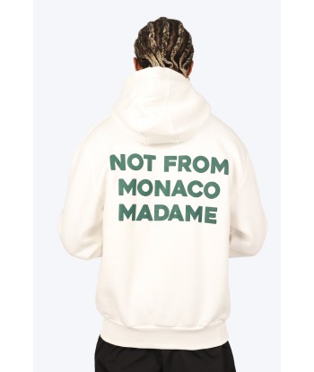 HOODIE "NOT FROM MONACO" BLANC votre