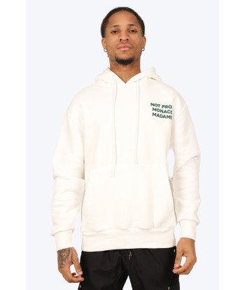 HOODIE "NOT FROM MONACO" BLANC votre