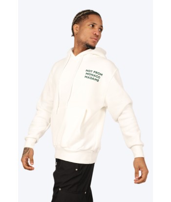 HOODIE "NOT FROM MONACO" BLANC votre