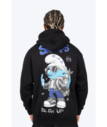 HOODIE "SMURF STYLE" - NOIR la livraison gratuite