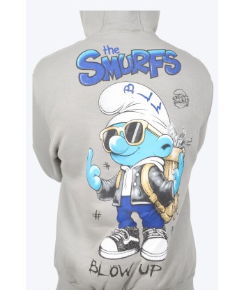 HOODIE "SMURF STYLE" - GRIS livraison et retour toujours gratuits