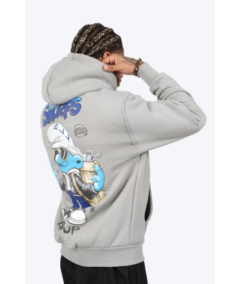 HOODIE "SMURF STYLE" - GRIS livraison et retour toujours gratuits