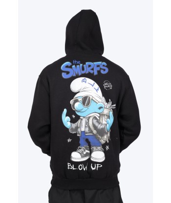 HOODIE "SMURF STYLE" - NOIR la livraison gratuite