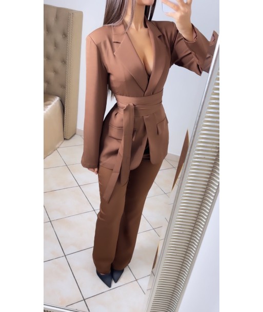 Ensemble tailleur LADY [MARRON] Profitez des Offres !