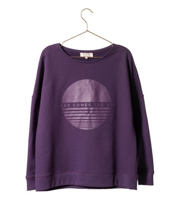 Sweat en coton purple rain de l' environnement