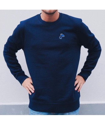 Sweat brodé bleu marine prix