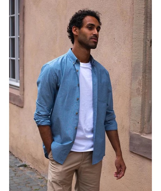 Chemise chambray Émile bleu clair les ligaments