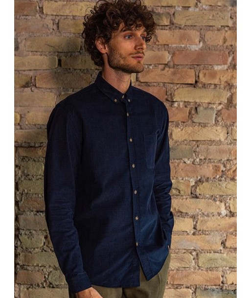 Chemise corduroy Émile bleu marine Dans la société mordern