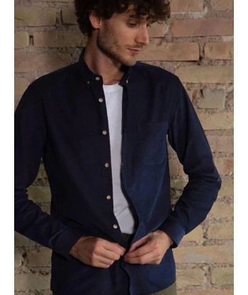 Chemise corduroy Émile bleu marine Dans la société mordern