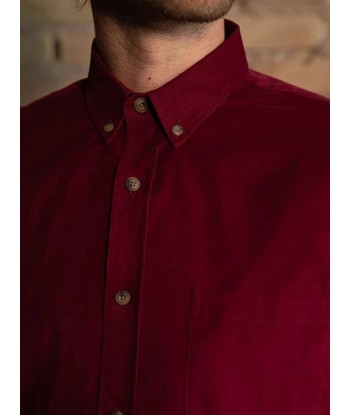 Chemise corduroy Émile bordeaux Fin de série