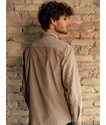 Chemise corduroy Émile beige l'évolution des habitudes 