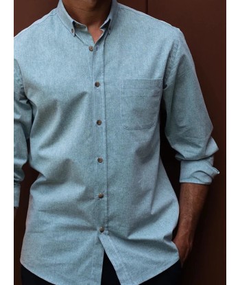 Chemise chambray Émile verte Par le système avancé 