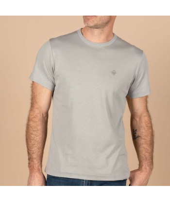 T-shirt gris coton Pima bio basket pas cher