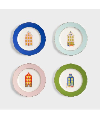 Assiette Canal House lot de 4 assiettes de pas cher