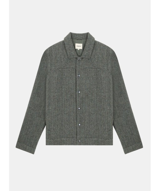 Veste Palermo Dark green herringbone une grave pollution 