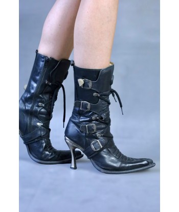 Bottes pointues noire New Rock les muscles