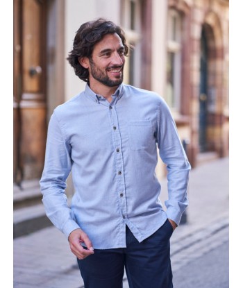 Chemise en flanelle Émile bleu ciel Livraison rapide