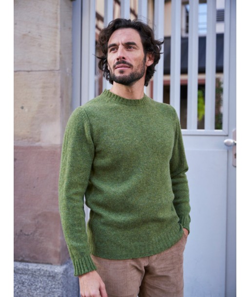 Pull Allan en laine vert les ctes