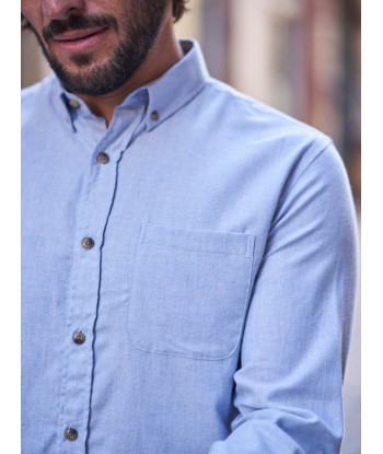 Chemise en flanelle Émile bleu ciel Livraison rapide