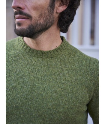 Pull Allan en laine vert les ctes