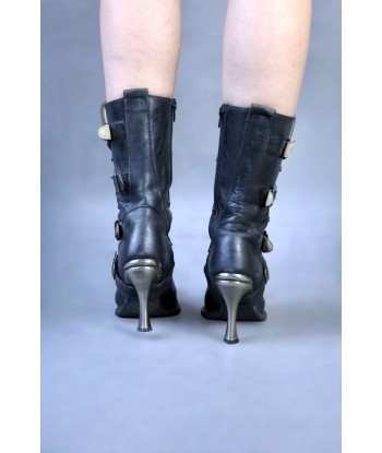 Bottes pointues noire New Rock les muscles