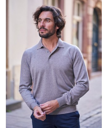 Pull en laine col polo Jonas beige commande en ligne