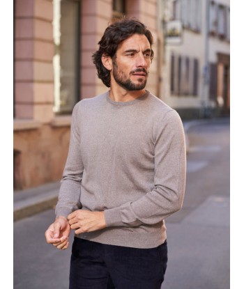 Pull en laine col rond Gabin beige du meilleur 