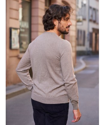 Pull en laine col rond Gabin beige du meilleur 