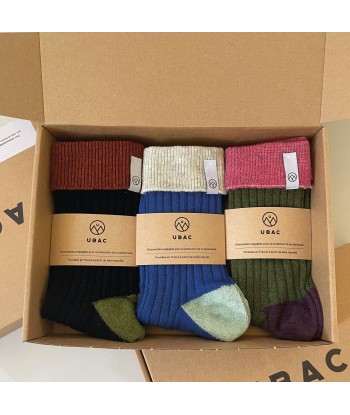 Coffret chaussettes laine recyclée solde