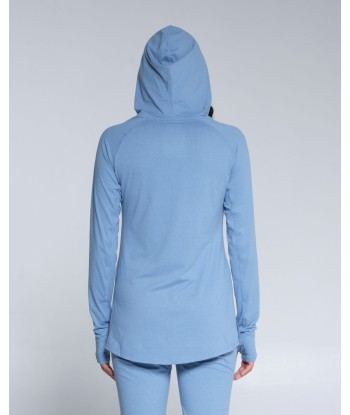 Thrill Seekers Hooded Sunshirt - Marine Blue pas cher