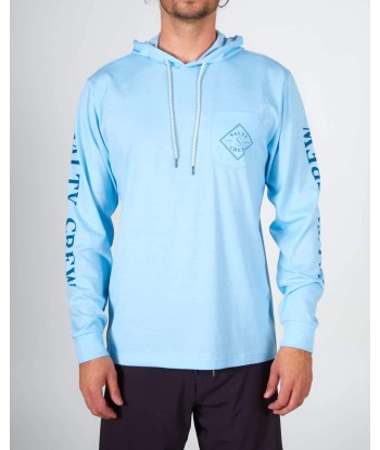 Tippet Pocket Hood Tech Tee - Light Blue Fin de série