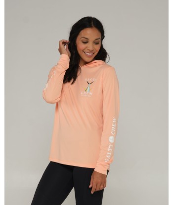 Tailed Hooded Sun Shirt - Apricot du meilleur 