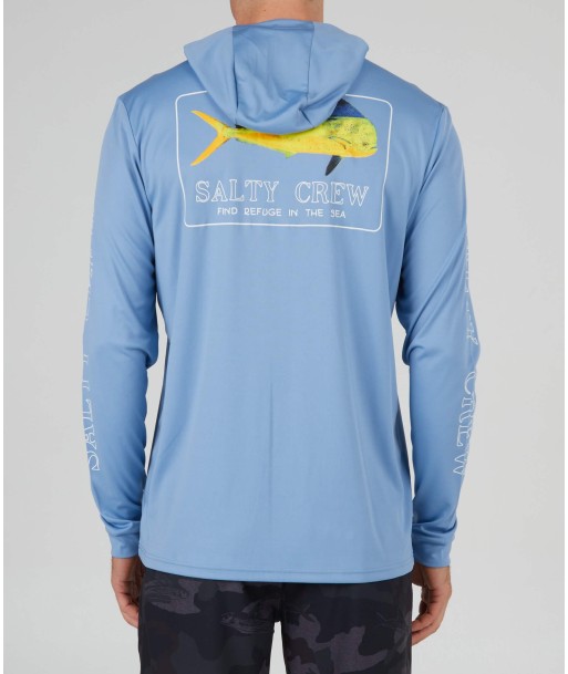 Golden Mahi Hood Sunshirt - Marine Blue UPF 50+ shop