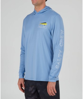 Golden Mahi Hood Sunshirt - Marine Blue UPF 50+ shop