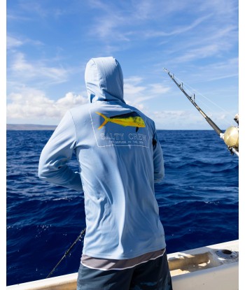 Golden Mahi Hood Sunshirt - Marine Blue UPF 50+ shop