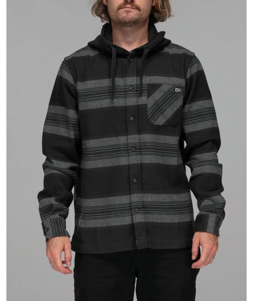 Outback Hooded L/S Flannel - Coal vente chaude votre 